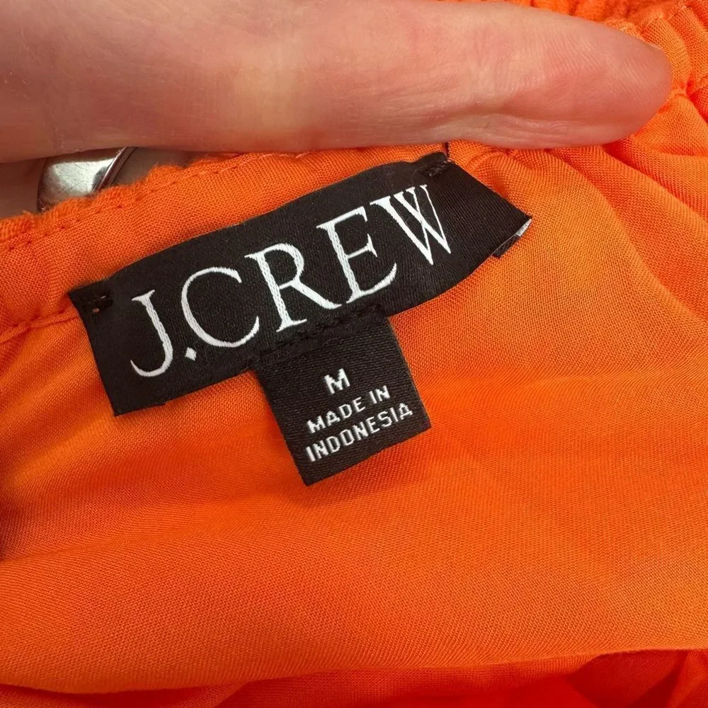 J.Crew Women's V-neck midi dress in soft gauze Fire Lily M